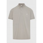 Funky Buddha Ανδρική Κοντομάνικη Μπλούζα Polo Γκρι