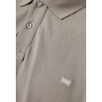 Funky Buddha Ανδρική Κοντομάνικη Μπλούζα Polo Γκρι