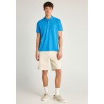 Funky Buddha Ανδρική Κοντομάνικη Μπλούζα Polo Μπλε