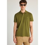 Funky Buddha Ανδρική Κοντομάνικη Μπλούζα Polo Χακί