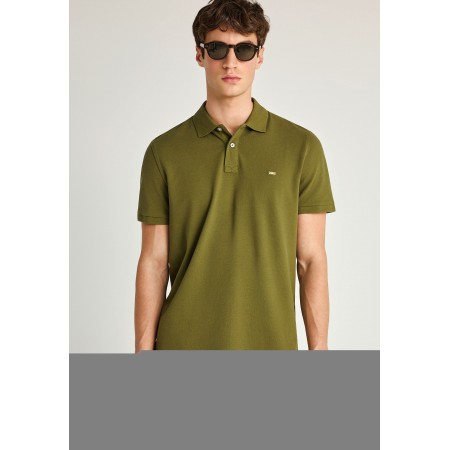 Funky Buddha Ανδρική Κοντομάνικη Μπλούζα Polo Χακί