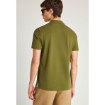 Funky Buddha Ανδρική Κοντομάνικη Μπλούζα Polo Χακί