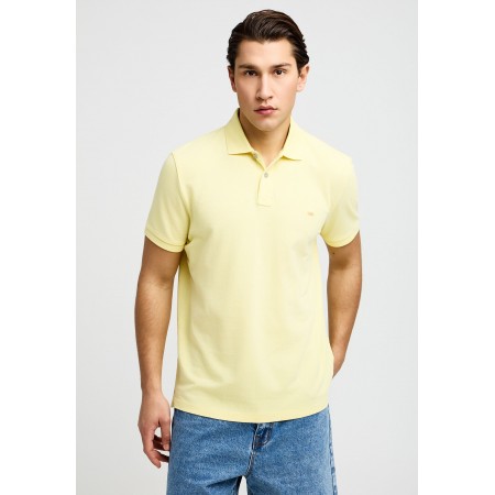 Funky Buddha Ανδρική Κοντομάνικη Μπλούζα Polo Κίτρινη