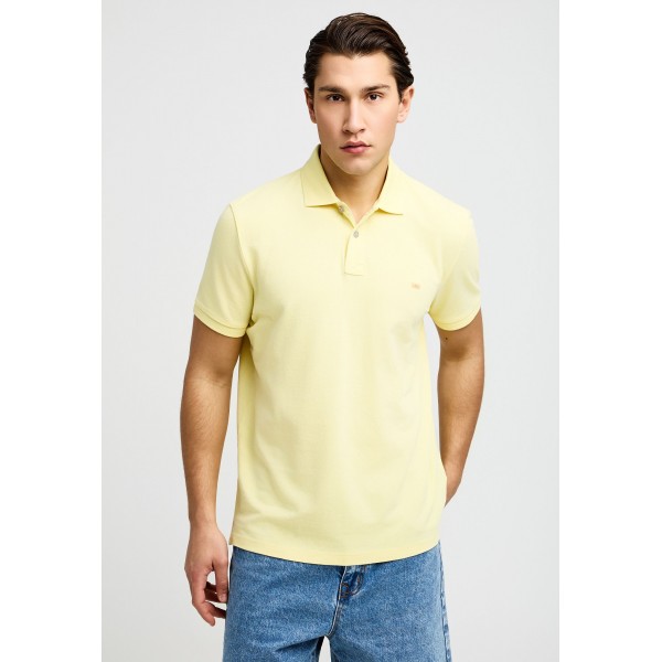 Funky Buddha Ανδρική Μπλούζα Με Γιακά Πόλο (FBM013-001-11-LEMONADE)