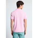 Funky Buddha Ανδρική Κοντομάνικη Μπλούζα Polo Ροζ