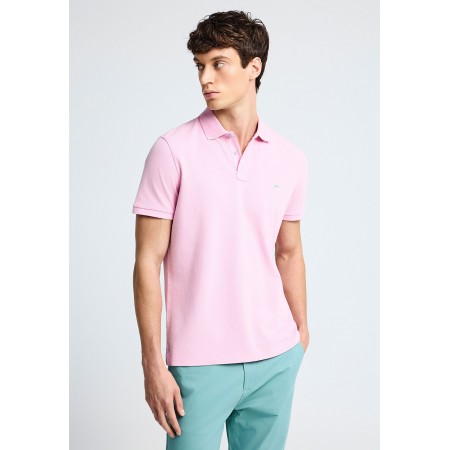 Funky Buddha Ανδρική Κοντομάνικη Μπλούζα Polo Ροζ