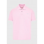 Funky Buddha Ανδρική Κοντομάνικη Μπλούζα Polo Ροζ