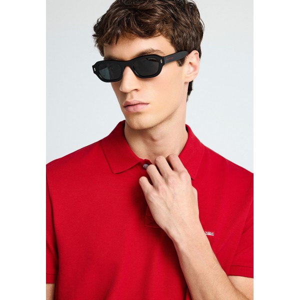 Funky Buddha Ανδρική Μπλούζα Με Γιακά Πόλο (FBM013-001-11-SALSA-RED)