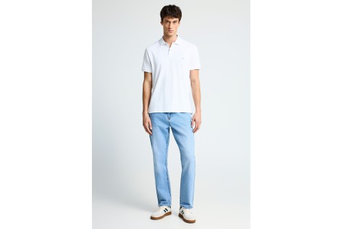 Funky Buddha Essential Cotton Polo Ανδρικό (FBM013-001-11-WHITE)