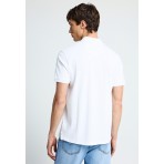 Funky Buddha Ανδρική Κοντομάνικη Μπλούζα Polo Λευκή