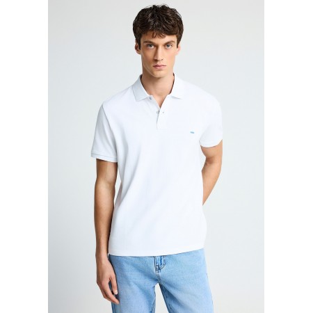 Funky Buddha Ανδρική Κοντομάνικη Μπλούζα Polo Λευκή