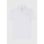 Funky Buddha Ανδρική Κοντομάνικη Μπλούζα Polo Λευκή