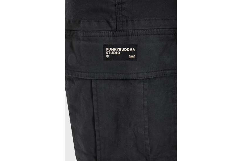 Funky Buddha The Essentials Ανδρικό Παντελόνι Cargo Μαύρο
