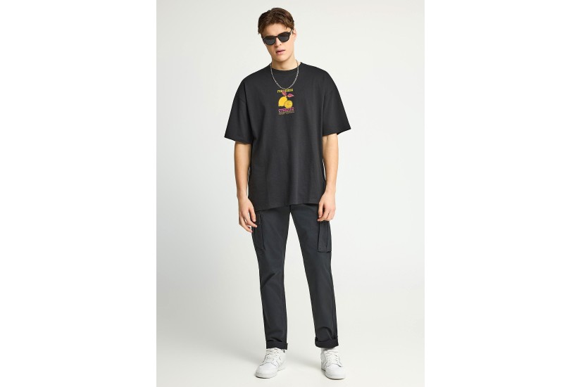 Funky Buddha The Essentials Ανδρικό Παντελόνι Cargo Μαύρο