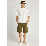 Funky Buddha Ανδρική Βερμούδα Cargo Λαδί