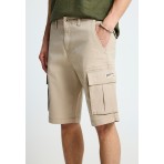 Funky Buddha Ανδρική Βερμούδα Cargo Μπεζ