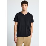 Funky Buddha The Basics Collection Ανδρικό Κοντομάνικο T-Shirt Μαύρο