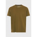 Funky Buddha The Basics Collection Ανδρικό Κοντομάνικο T-Shirt Λαδί