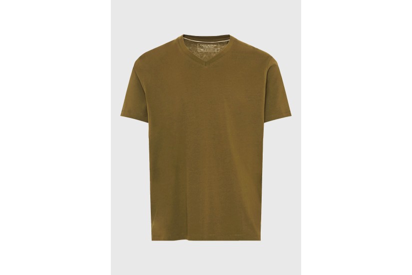 Funky Buddha The Basics Collection Ανδρικό Κοντομάνικο T-Shirt Λαδί