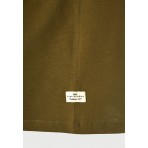 Funky Buddha The Basics Collection Ανδρικό Κοντομάνικο T-Shirt Λαδί