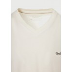 Funky Buddha The Basics Collection Ανδρικό Κοντομάνικο T-Shirt Εκρού