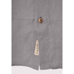 Funky Buddha The Essentials Ανδρικό Κοντομάνικο Λινό Πουκάμισο Γκρι