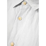 Funky Buddha The Essentials Ανδρικό Κοντομάνικο Λινό Πουκάμισο Λευκό