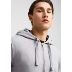 Funky Buddha The Essentials Ανδρική Βαμβακερή Ζακέτα με Κουκούλα Γκρι