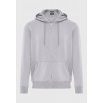 Funky Buddha The Essentials Ανδρική Βαμβακερή Ζακέτα με Κουκούλα Γκρι