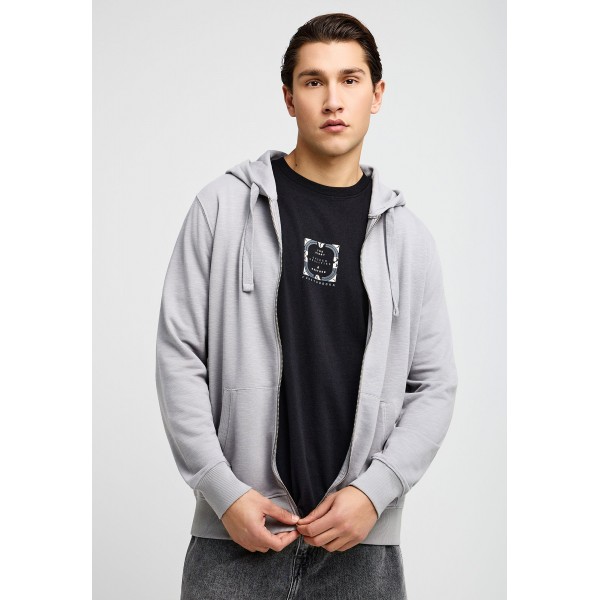 Funky Buddha The Essentials Ζακέτα Βαμβακερή Ανδρική (FBM013-002-06-GREY)