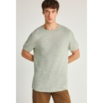 Funky Buddha Ανδρικό Πλεκτό Κοντομάνικο T-Shirt