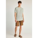 Funky Buddha Ανδρικό Πλεκτό Κοντομάνικο T-Shirt