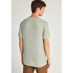 Funky Buddha Ανδρικό Πλεκτό Κοντομάνικο T-Shirt