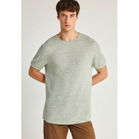 Funky Buddha Ανδρικό Πλεκτό Κοντομάνικο T-Shirt