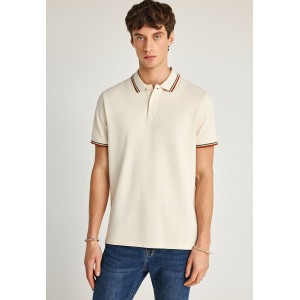 Funky Buddha Ανδρική Μπλούζα Με Γιακά Πόλο (FBM013-002-11-OFF-WHITE-MEL)