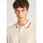 Funky Buddha Ανδρική Κοντομάνικη Μπλούζα Polo Εκρού