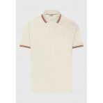 Funky Buddha Ανδρική Κοντομάνικη Μπλούζα Polo Εκρού