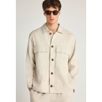 Funky Buddha Ανδρικό Casual Μπουφάν Εκρού