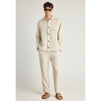 Funky Buddha Ανδρικό Casual Μπουφάν Εκρού