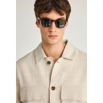 Funky Buddha Ανδρικό Casual Μπουφάν Εκρού