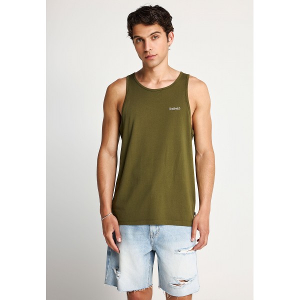 Funky Buddha Cotton Μπλούζα Αμάνικη Ανδρική (FBM013-003-04-KHAKI)