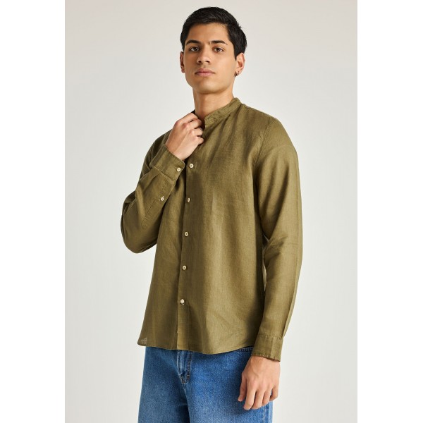 Funky Buddha Ανδρικό Πουκάμισο Basic (FBM013-003-05-KHAKI)