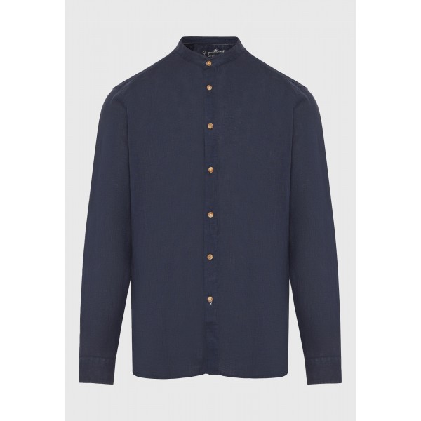 Funky Buddha Ανδρικό Πουκάμισο Basic (FBM013-003-05-NAVY)
