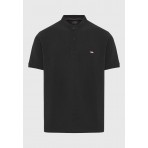 Funky Buddha Ανδρική Κοντομάνικη Μπλούζα Polo Μαύρη