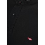 Funky Buddha Ανδρική Κοντομάνικη Μπλούζα Polo Μαύρη