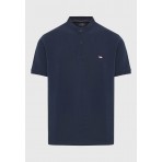 Funky Buddha Ανδρική Κοντομάνικη Μπλούζα Polo Μπλε Σκούρο