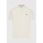 Funky Buddha Ανδρική Κοντομάνικη Μπλούζα Polo Εκρού