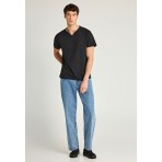 Funky Buddha The Essentials Ανδρικό Κοντομάνικο T-Shirt Μαύρο