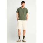 Funky Buddha The Essentials Ανδρικό Κοντομάνικο T-Shirt Χακί