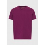 Funky Buddha The Essentials Ανδρικό Κοντομάνικο T-Shirt Ματζέντα